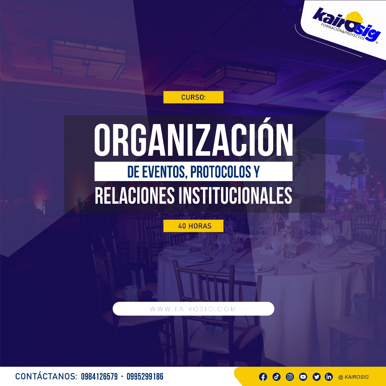 Organización de Eventos, Protocolo y  relaciones Institucionales